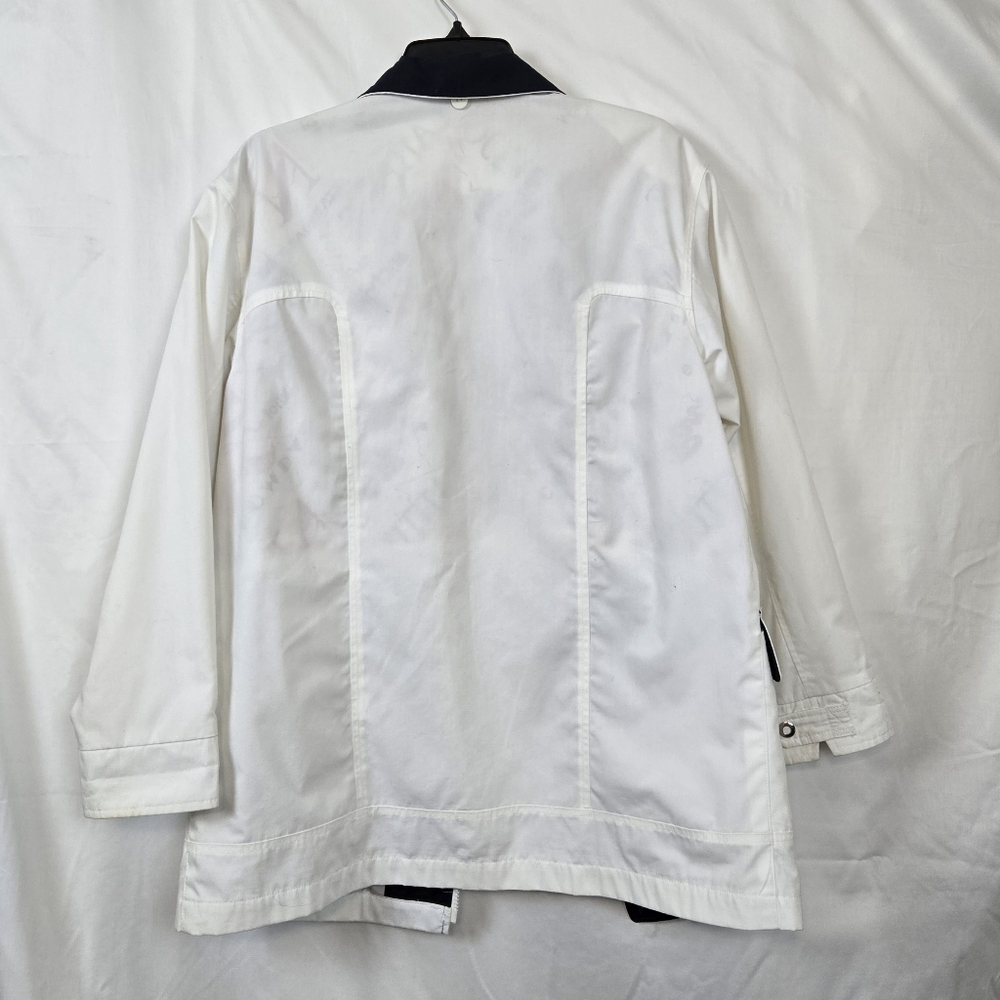 Mackintosh New England Women's White Navy Nautical Windbreaker Jacket S Vintage‎ - Picture 5 of 7